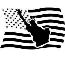 Stencil Schablone Amerikanische Flagge